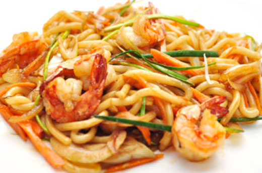 C3A.Udon sautés aux crevettes